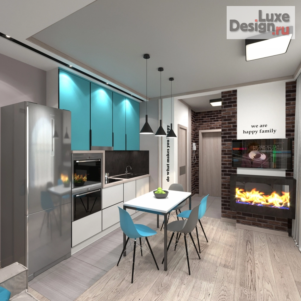 Дизайн интерьера квартиры студии "Летняя квартира" (фото 4)