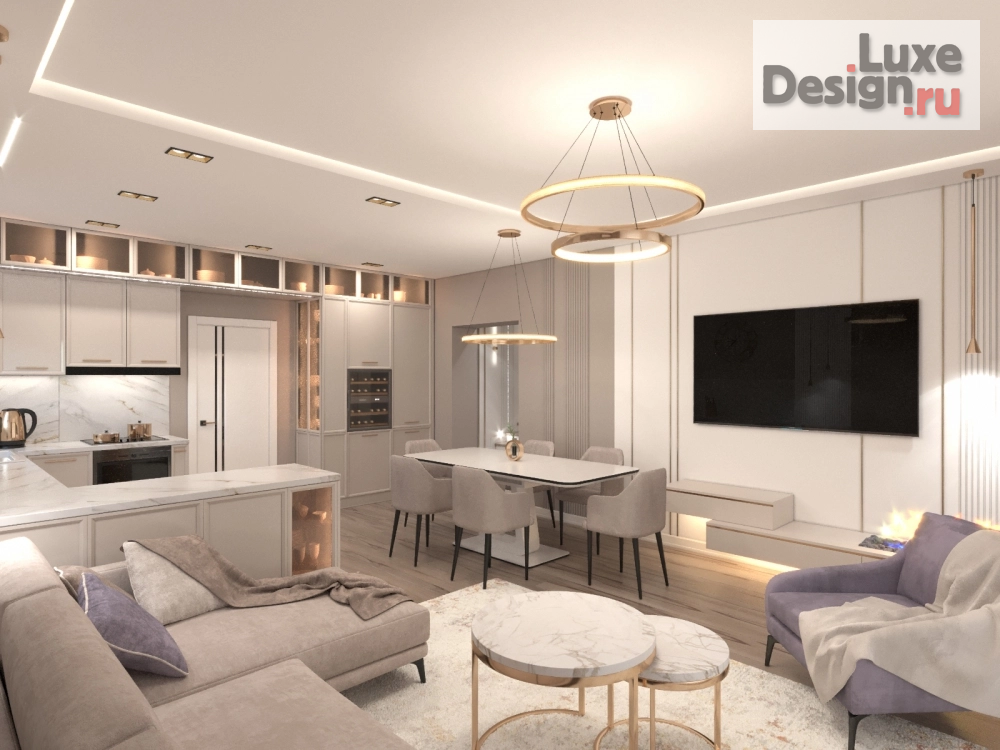 Дизайн интерьера таунхауса "Квартира в L-TOWN. 1 этаж." (фото 7)