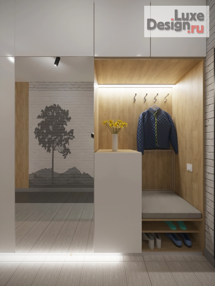 Дизайн интерьера двухкомнатной квартиры "2-х комнатная квартира для молодой семьи в ЖК "Ньютон". г.Челябинск" (фото 7) от дизайнера Горшкова Кристина Дизайн интерьера двухкомнатной квартиры "2-х комнатная квартира для молодой семьи в ЖК "Ньютон". г.Челябинск" (фото 7)