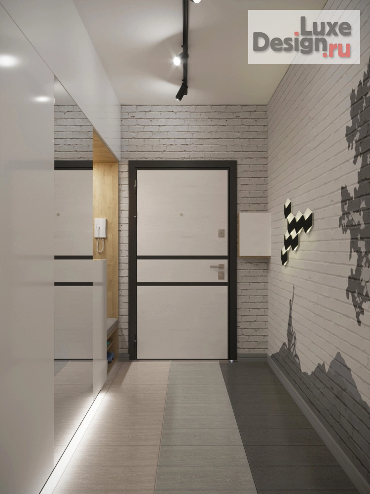 Дизайн интерьера двухкомнатной квартиры "2-х комнатная квартира для молодой семьи в ЖК "Ньютон". г.Челябинск" (фото 8) от дизайнера Горшкова Кристина Дизайн интерьера двухкомнатной квартиры "2-х комнатная квартира для молодой семьи в ЖК "Ньютон". г.Челябинск" (фото 8)