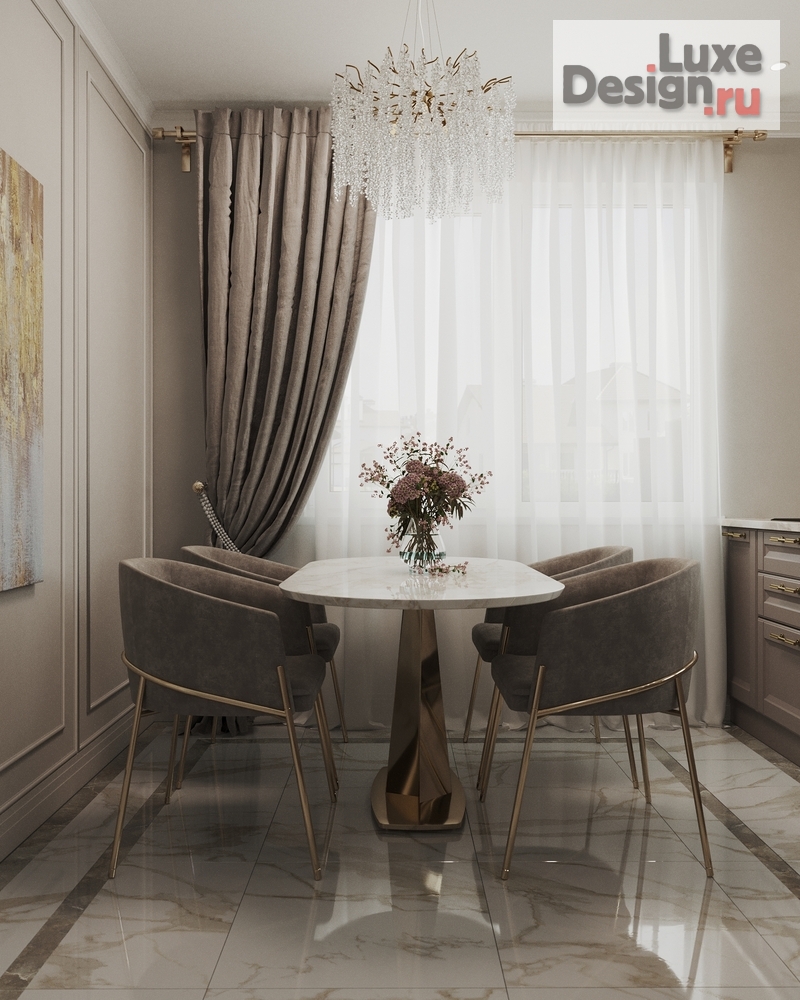 Дизайн интерьера загородного дома "Кухня в проекте жилого дома" (фото 5)