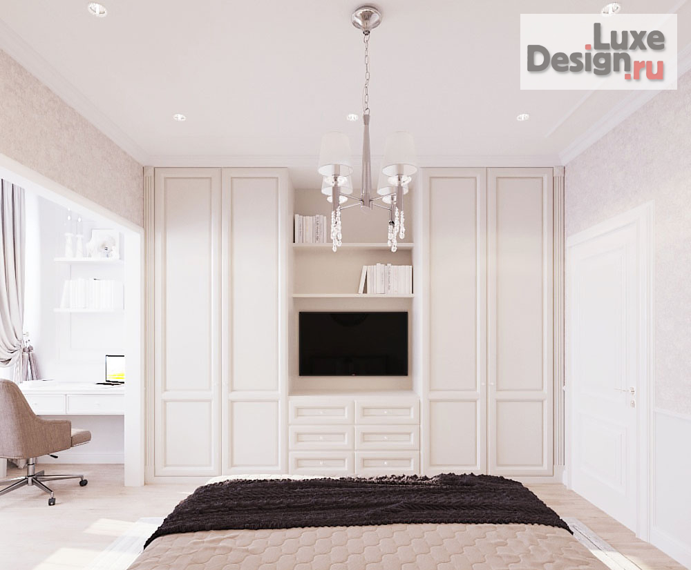 Дизайн интерьера спальни "Спальня. Квартира в классическом стиле " (фото 7)