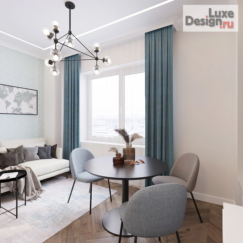 Дизайн интерьера квартиры студии "Гостиная. Квартира-студия" (фото 1)