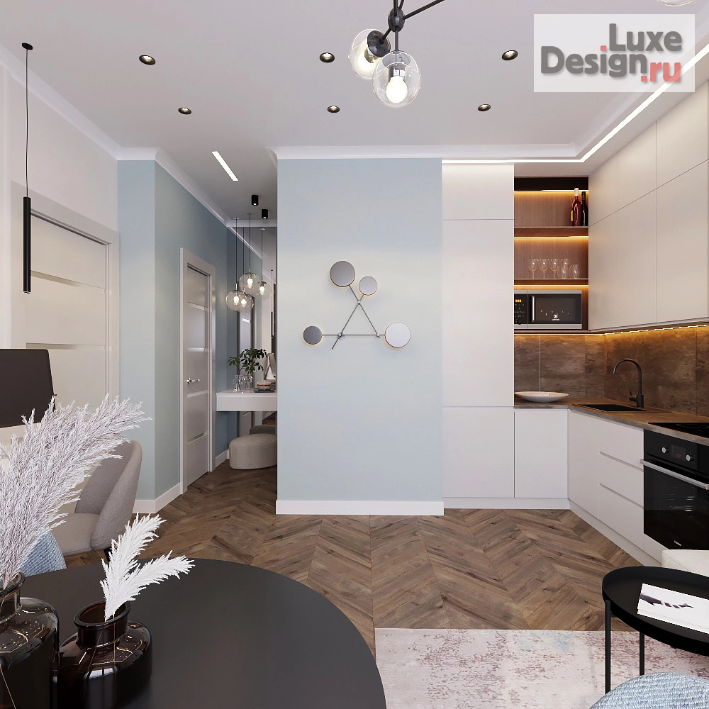 Дизайн интерьера квартиры студии "Гостиная. Квартира-студия" (фото 5)