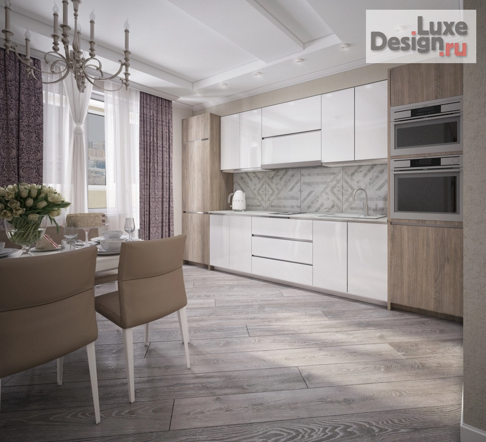 Дизайн интерьера двухкомнатной квартиры "Квартира в ЖК Ньютон" (фото 3)