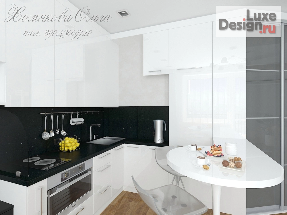 Дизайн интерьера квартиры студии "Студия в Академ Риверсайд, г. Челябинск 2016" (фото 2)