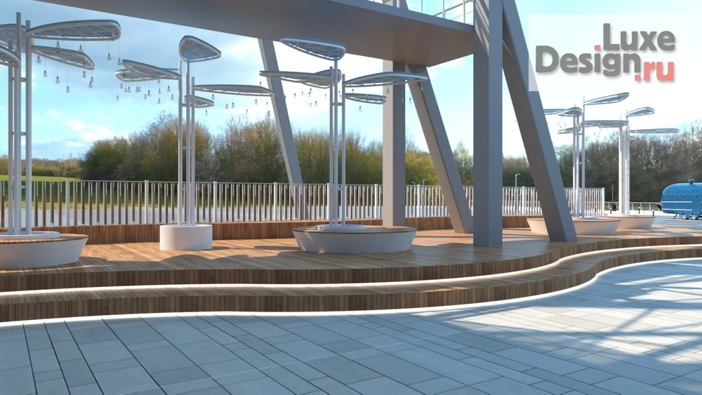 Общественная архитектура "Проект входной группы с зоной отдыха и детской площадкой КРК Мегаполис, г. Челябинск" (фото 3)