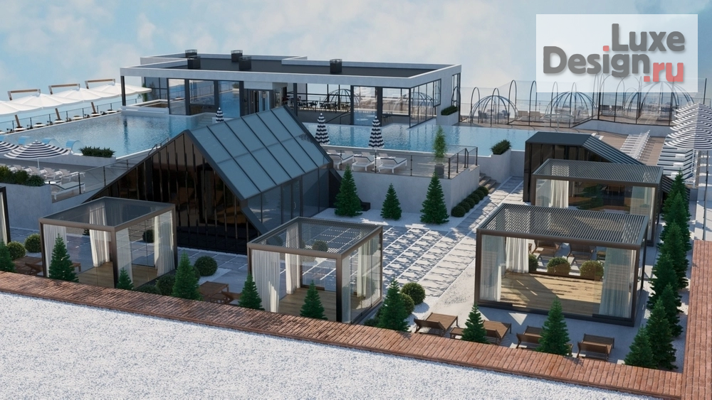 Дизайн интерьера оздоровительного комплекса "Термы "Лето". Эскизный проект крыши." (фото 3)