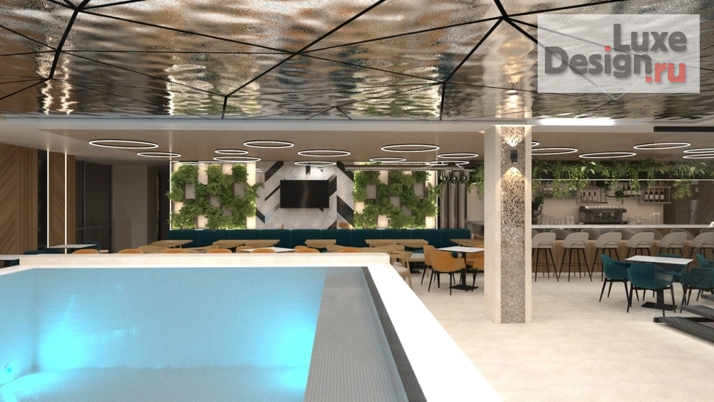 Дизайн интерьера оздоровительного комплекса "Первый этаж терм "Лето" КРК Мегаполис" (фото 9)