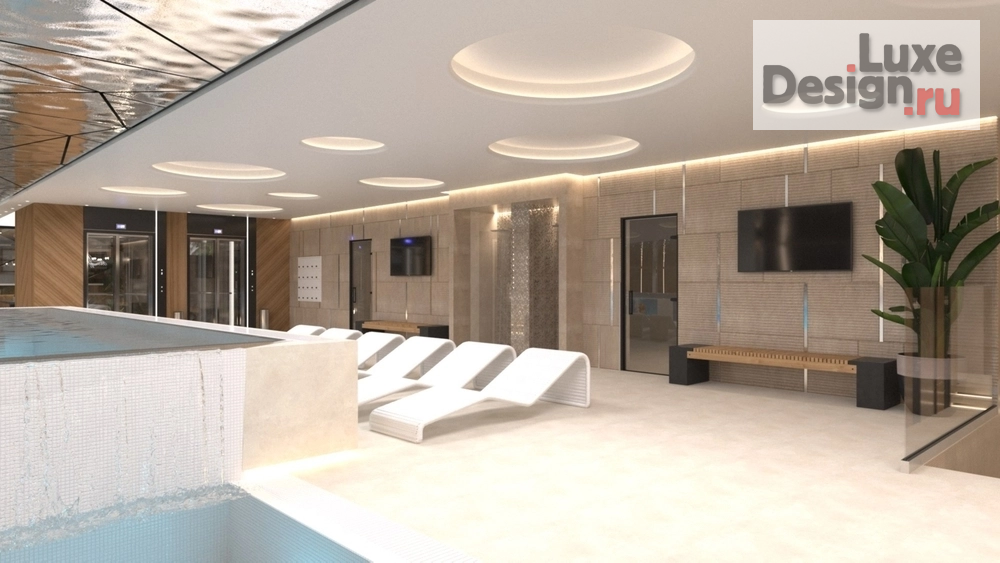 Дизайн интерьера оздоровительного комплекса "Первый этаж терм "Лето" КРК Мегаполис" (фото 3)