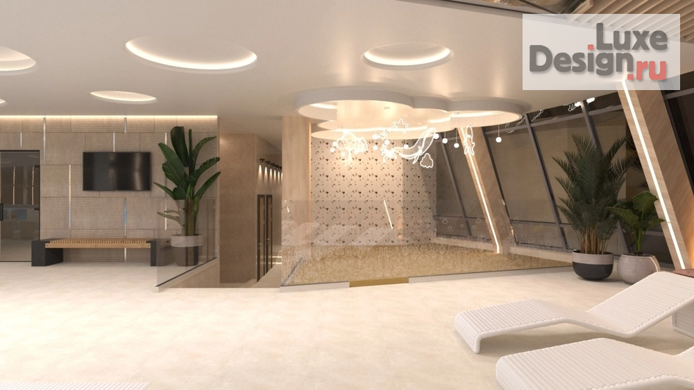 Дизайн интерьера оздоровительного комплекса "Первый этаж терм "Лето" КРК Мегаполис" (фото 4)