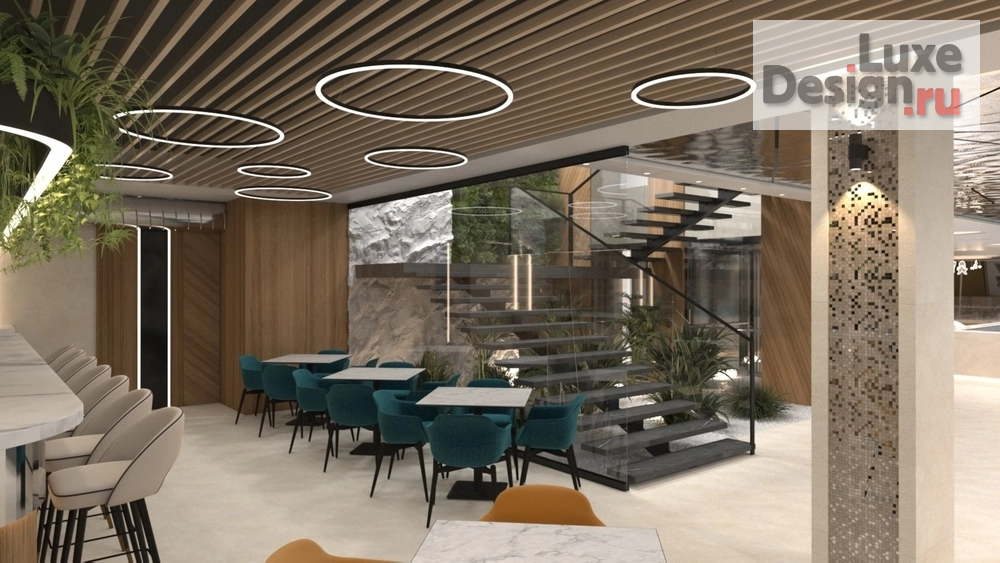 Дизайн интерьера оздоровительного комплекса "Первый этаж терм "Лето" КРК Мегаполис" (фото 11)