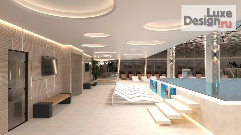 Дизайн интерьера оздоровительного комплекса "Первый этаж терм "Лето" КРК Мегаполис" (фото 7)