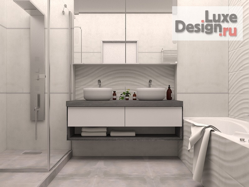 Дизайн интерьера комнаты "Ванная комната" (фото 1)