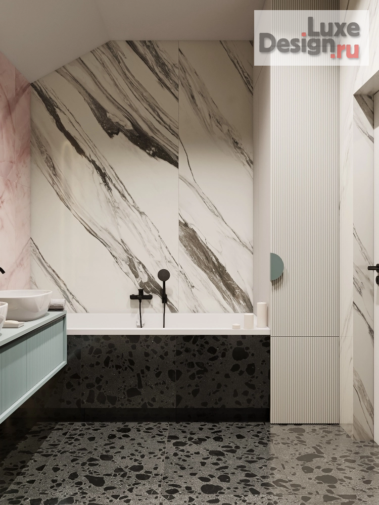 Дизайн интерьера ванной "Смелый сан.узел" (фото 4)