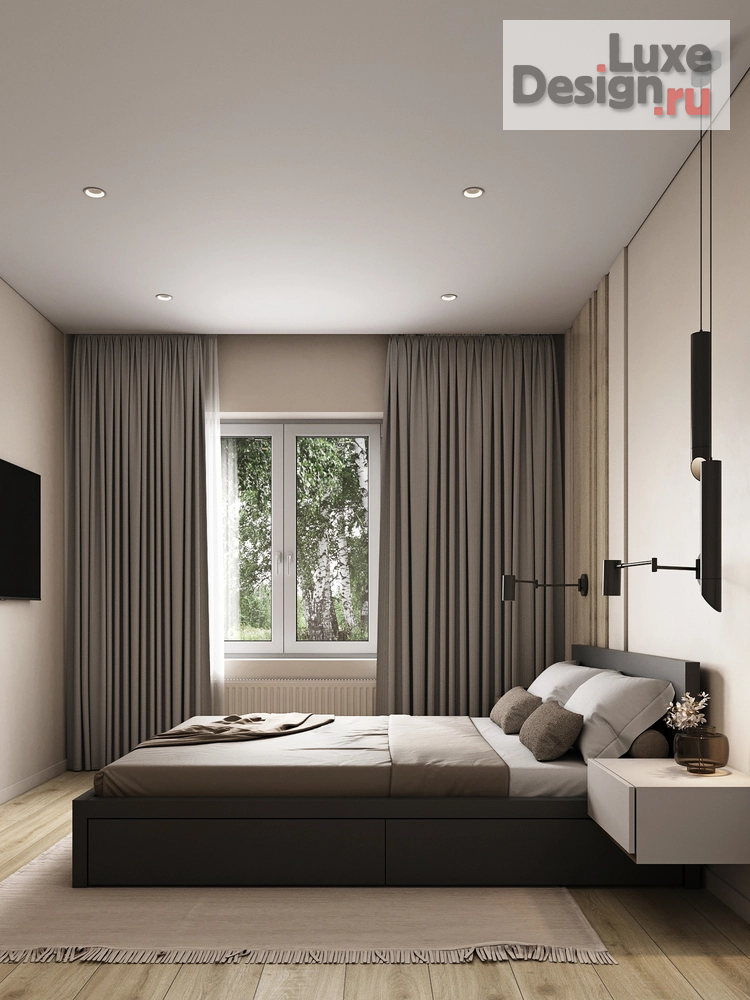 Дизайн интерьера спальни "Мастер спальня Малинки " (фото 5)