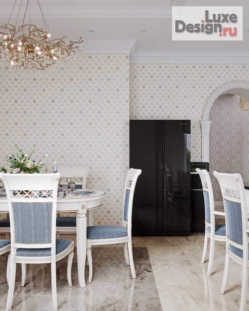 Дизайн интерьера кухни "Кухня-столовая в классическом стиле" (фото 5)