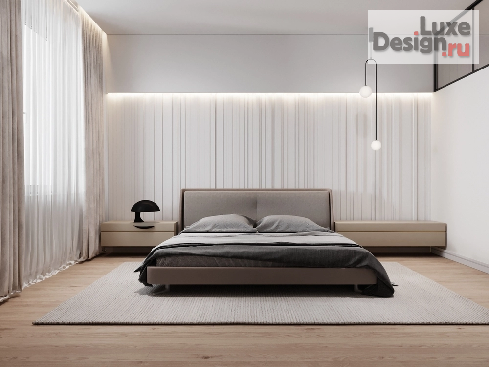 Дизайн интерьера спальни "Белое на белом " (фото 1)