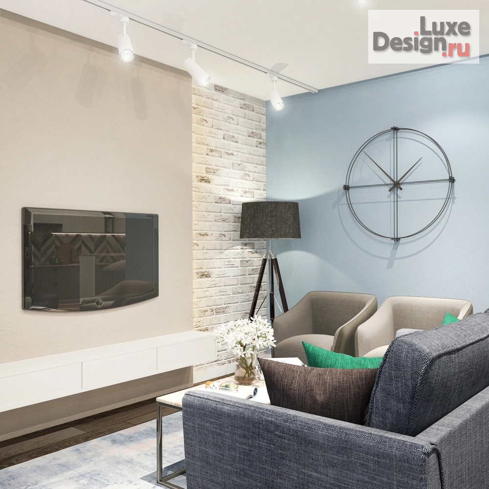 Дизайн интерьера квартиры студии "В мечтах о море" (фото 4)