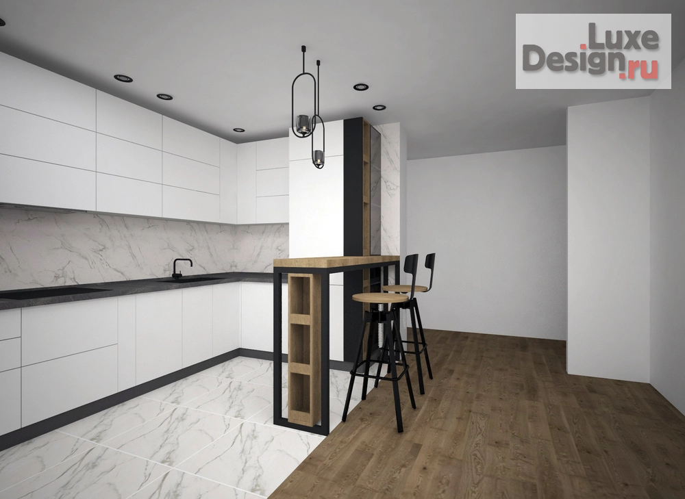 Дизайн интерьера кухни "Зона кухни" (фото 2)