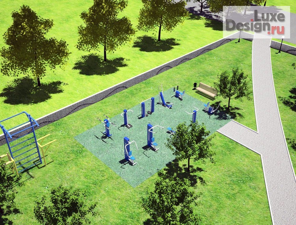Ландшафтный дизайн "Зона тренажёров" (фото 1)