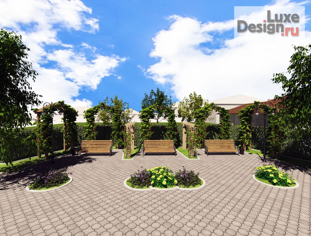 Ландшафтный дизайн "Мини сквер" (фото 1)