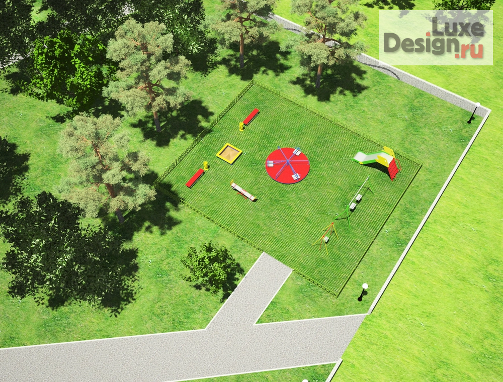 Ландшафтный дизайн "Зона детской площадки " (фото 1)
