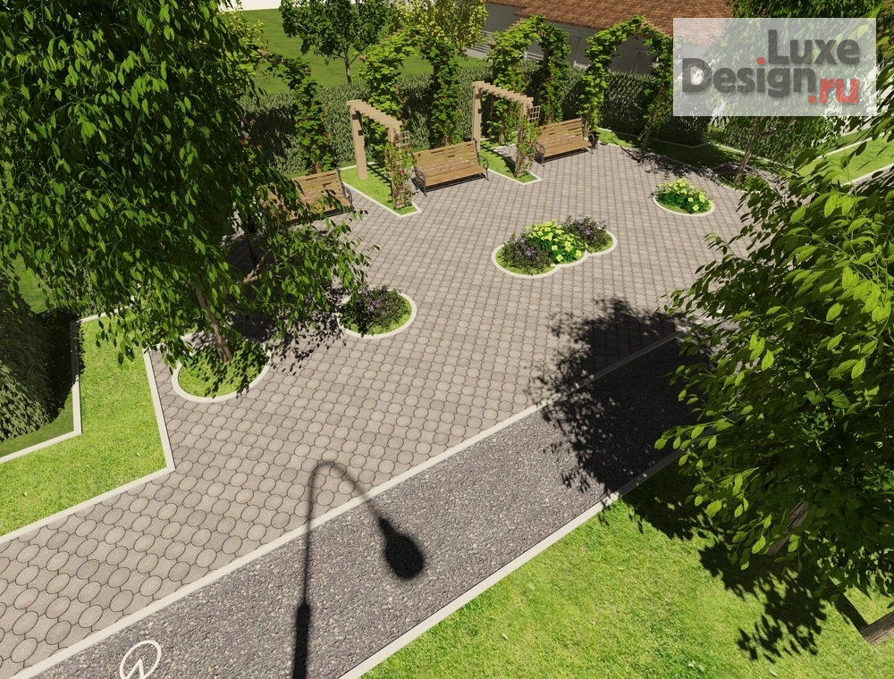 Ландшафтный дизайн "Мини сквер" (фото 2)