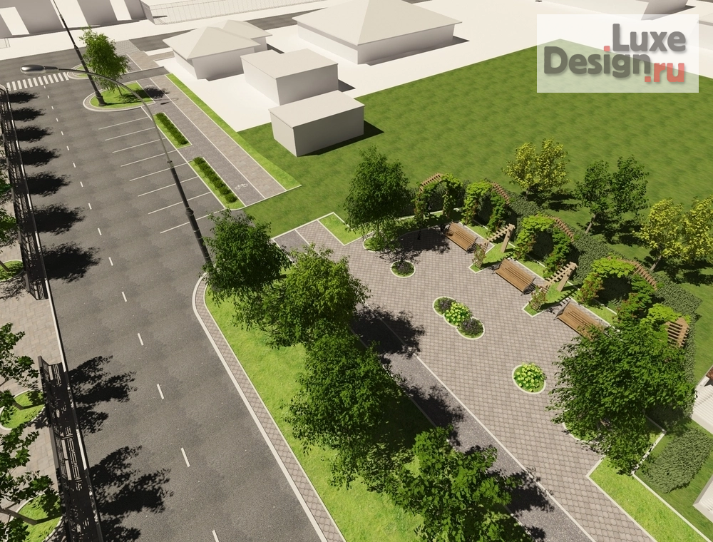 Ландшафтный дизайн "Мини сквер" (фото 3)