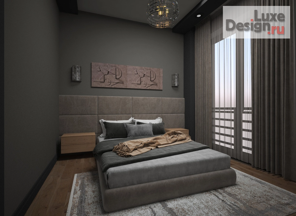 Дизайн интерьера двухкомнатной квартиры "Спальня" (фото 1)