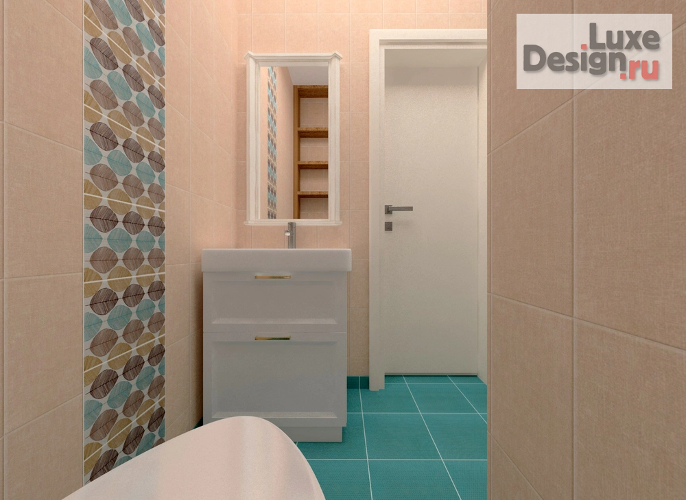 Дизайн интерьера коттеджа "Душевая комната" (фото 2)