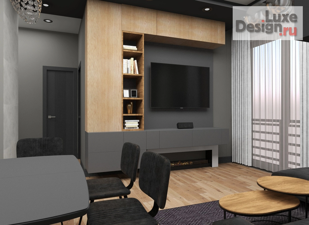 Дизайн интерьера двухкомнатной квартиры "Кухня-гостиная" (фото 3)