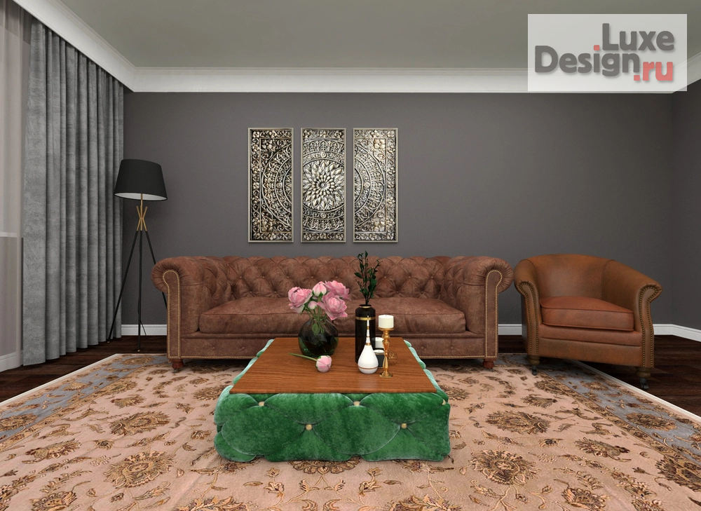 Дизайн интерьера двухкомнатной квартиры "Гостиная" (фото 1)