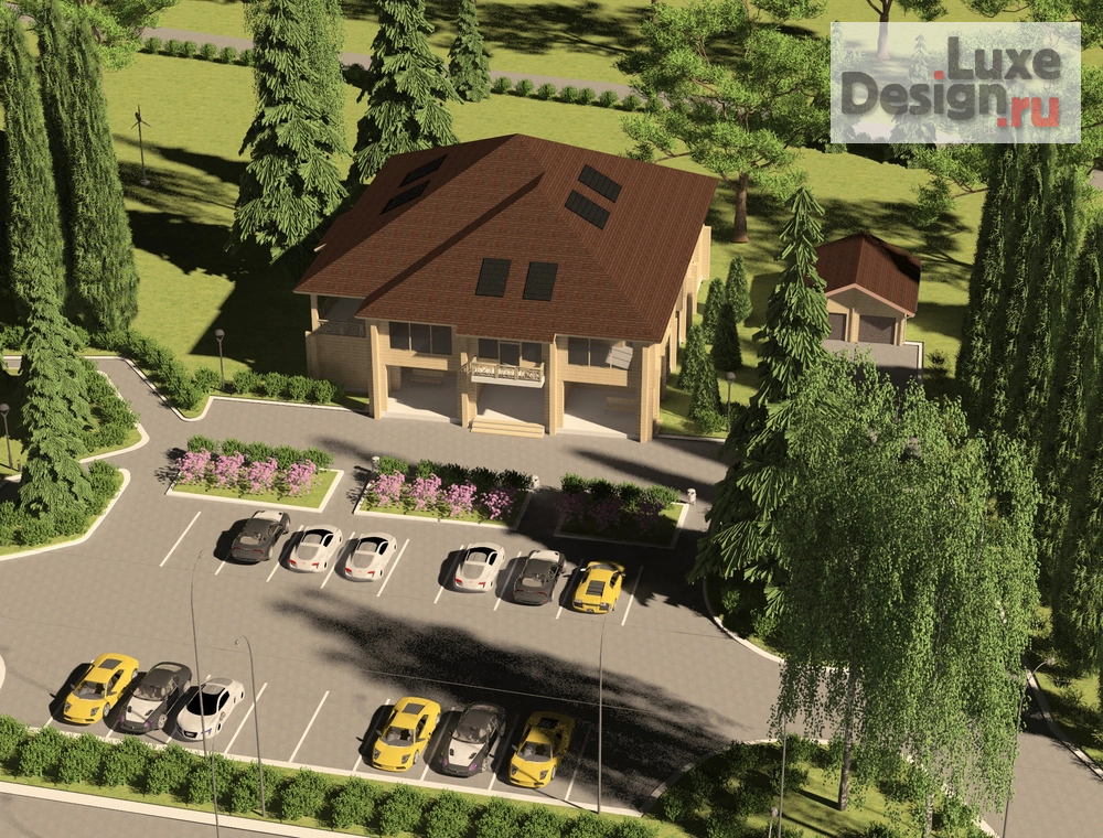 Ландшафтный дизайн "Гостиница прилегающая территория" (фото 1)