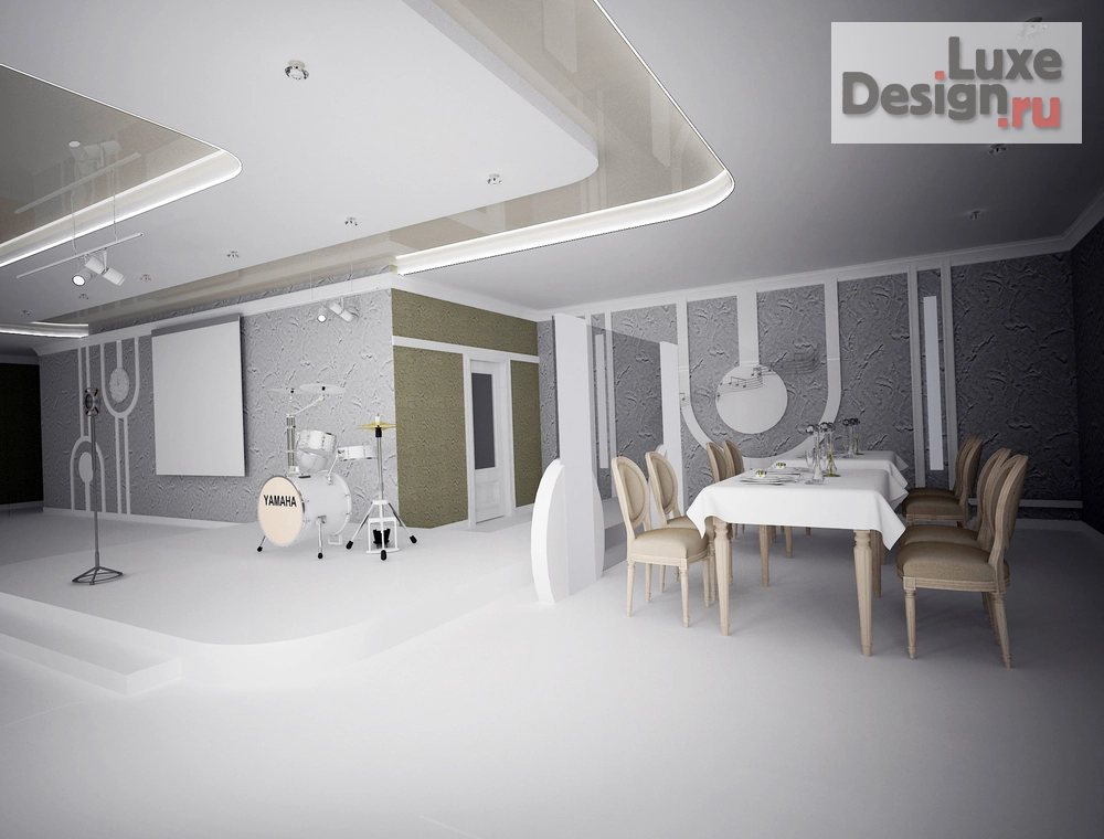 Дизайн интерьера ресторана "Зона сцены" (фото 1)
