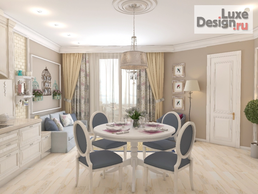 Дизайн интерьера двухкомнатной квартиры "Кухня-гостиная" (фото 2)