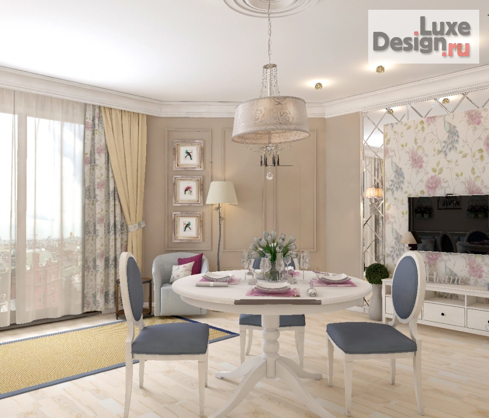 Дизайн интерьера двухкомнатной квартиры "Кухня-гостиная" (фото 4)