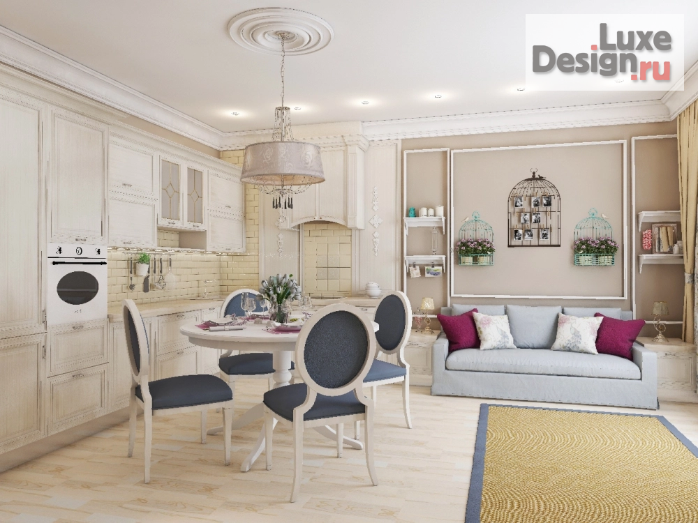 Дизайн интерьера двухкомнатной квартиры "Кухня-гостиная" (фото 3)