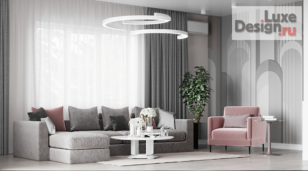 Дизайн интерьера частного дома "Гостиная в современном стиле. Дизайн проект таунхауса в Благодатово " (фото 1)