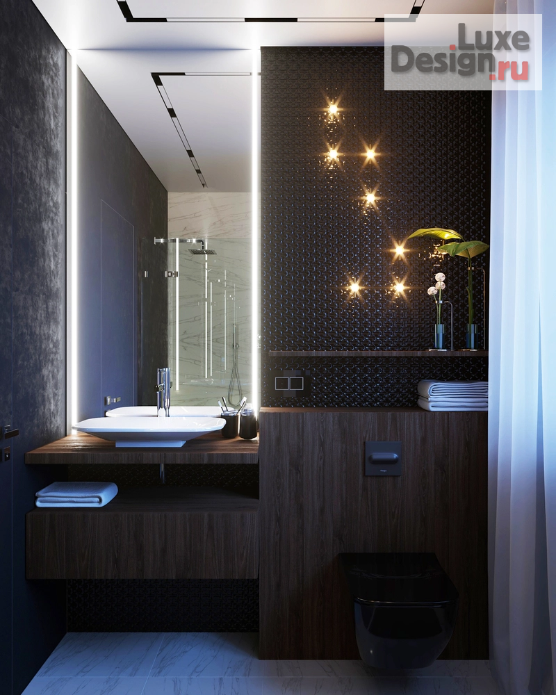 дизайн интерьера санузла "Санузел с окном, в частном доме" (фото 2)