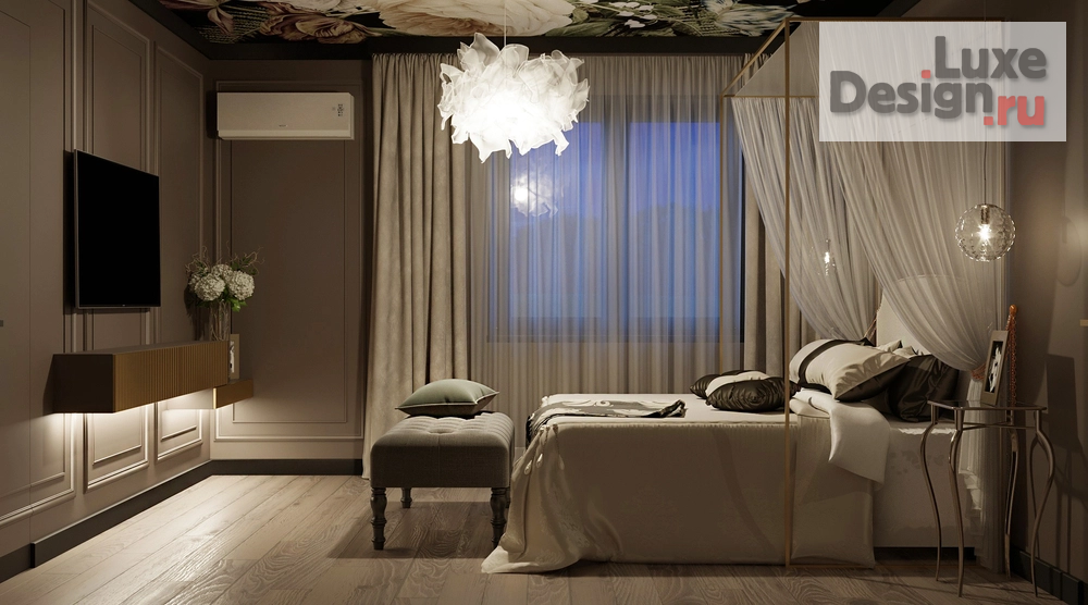 Дизайн интерьера спальни "Согласованный вариант спальной комнаты." (фото 3)