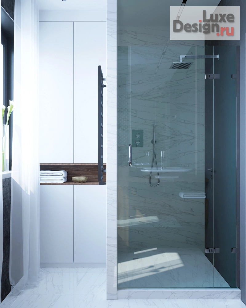 дизайн интерьера санузла "Санузел с окном, в частном доме" (фото 4)