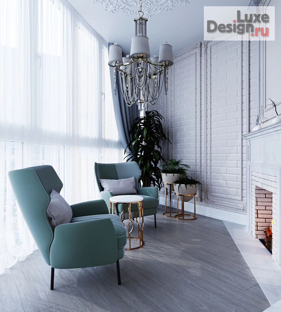 Дизайн интерьера квартиры "Балкон с камином" (фото 3)