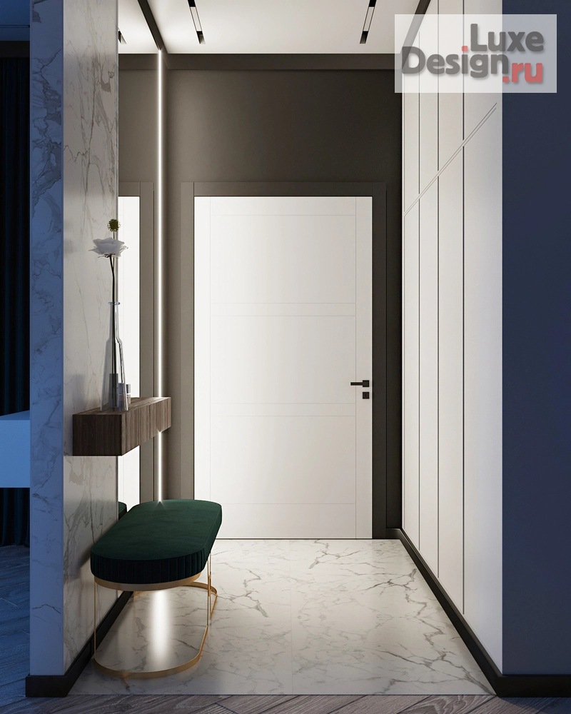 Дизайн интерьера загородного дома "Лаконично-минималистичная прихожая" (фото 3)