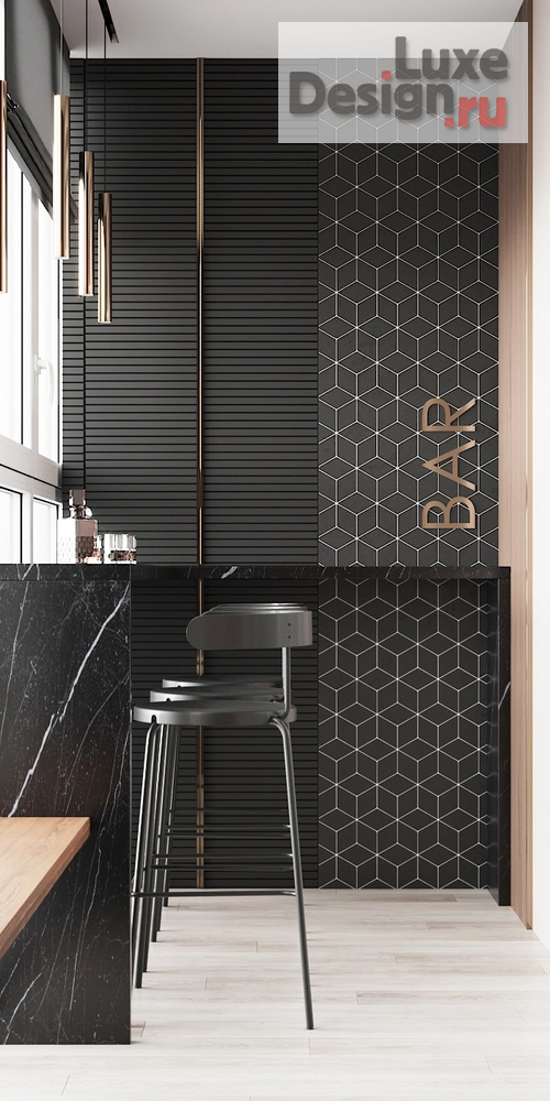 Дизайн интерьера лоджии "Балкон-бар, с барной стойкой " (фото 1)