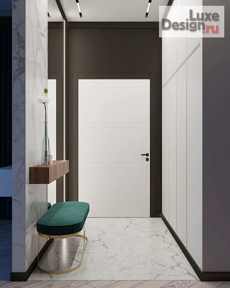 Дизайн интерьера загородного дома "Лаконично-минималистичная прихожая" (фото 4)