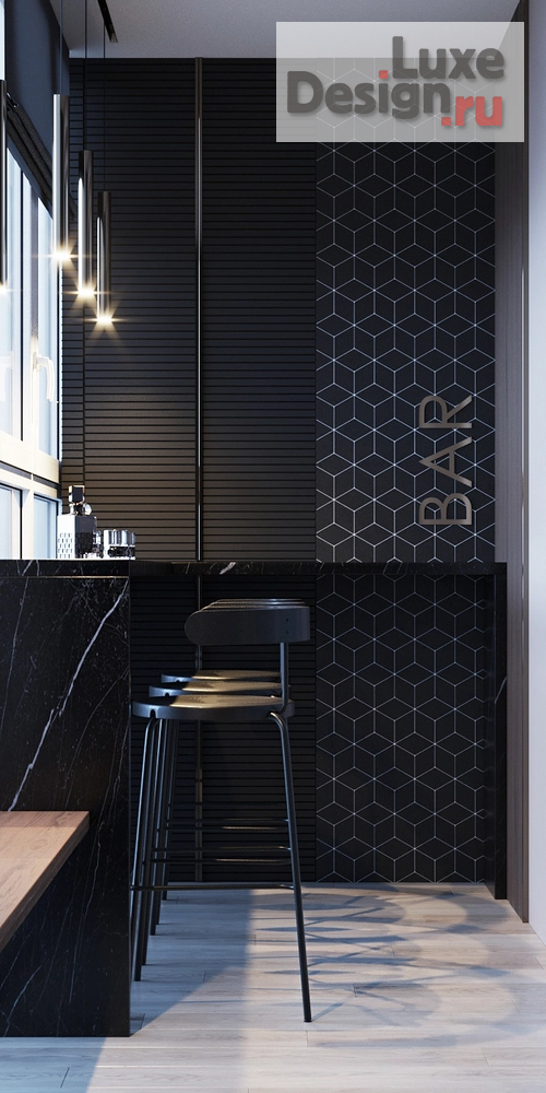 Дизайн интерьера лоджии "Балкон-бар, с барной стойкой " (фото 2)