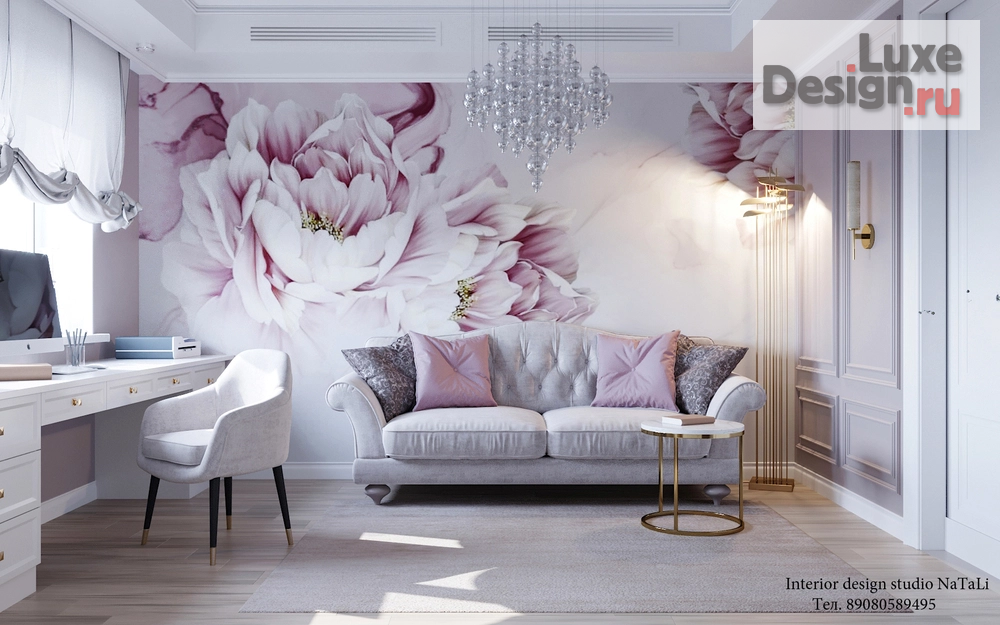 Дизайн интерьера квартиры студии "Кабинет в стиле классики  " (фото 1)