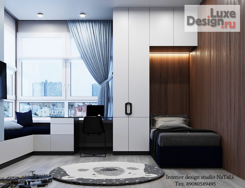 Дизайн интерьера детской "Детская комната для юного хокеиста" (фото 1)