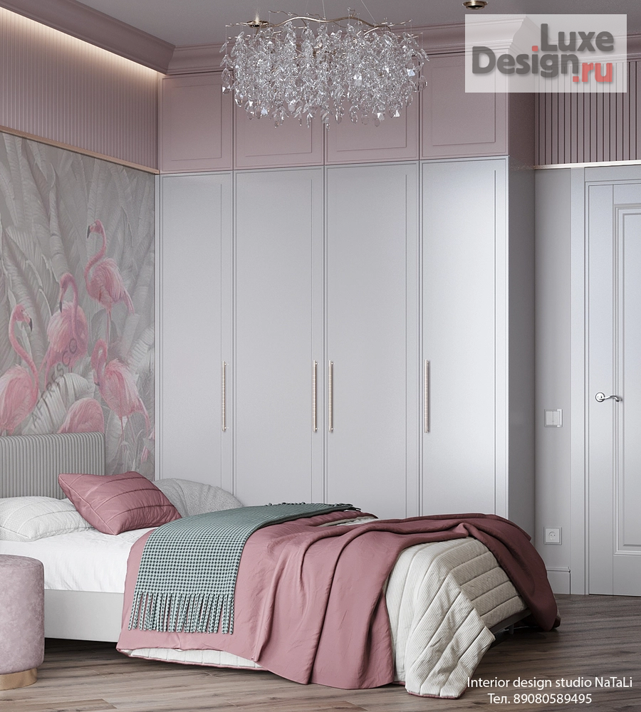 Дизайн интерьера четырехкомнатной квартиры "Дизайн- проект комнаты для девочки" (фото 3)